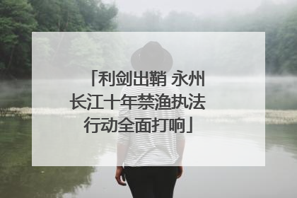 利剑出鞘 永州长江十年禁渔执法行动全面打响