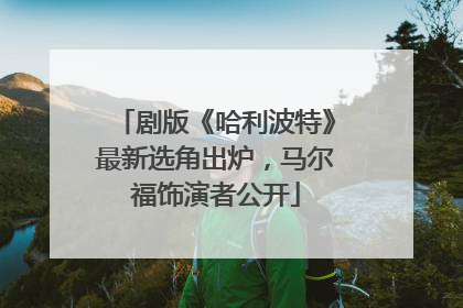 剧版《哈利波特》最新选角出炉，马尔福饰演者公开