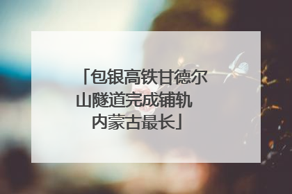 包银高铁甘德尔山隧道完成铺轨 内蒙古最长