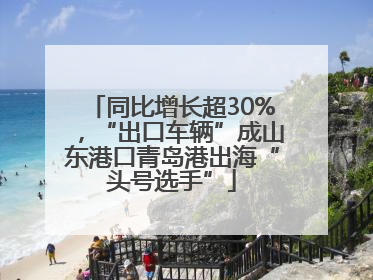 同比增长超30%，“出口车辆”成山东港口青岛港出海“头号选手”
