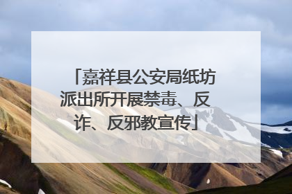 嘉祥县公安局纸坊派出所开展禁毒、反诈、反邪教宣传