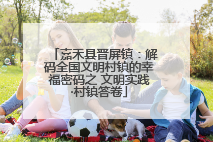 嘉禾县晋屏镇：解码全国文明村镇的幸福密码之 文明实践·村镇答卷