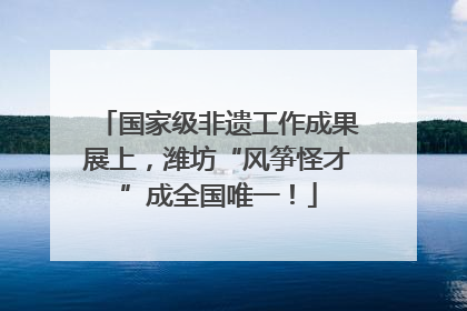 国家级非遗工作成果展上，潍坊“风筝怪才”成全国唯一！