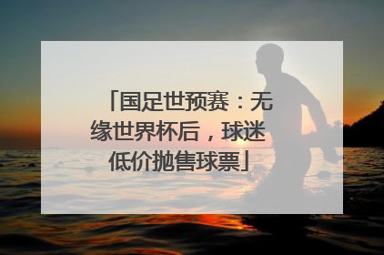 国足世预赛：无缘世界杯后，球迷低价抛售球票