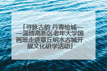 寻脉古韵 丹青绘城——淄博高新区老年大学国画班走进章丘明水古城开展文化研学活动