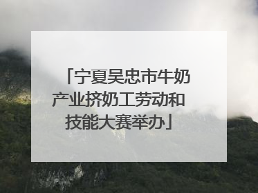 宁夏吴忠市牛奶产业挤奶工劳动和技能大赛举办