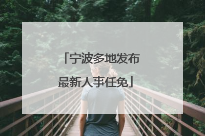宁波多地发布最新人事任免