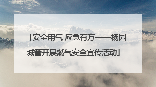 安全用气 应急有方——杨园城管开展燃气安全宣传活动