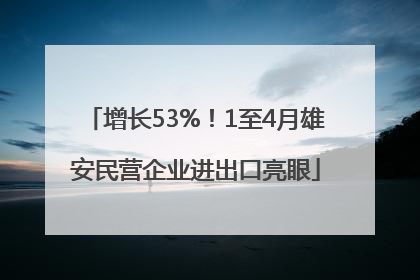 增长53%！1至4月雄安民营企业进出口亮眼