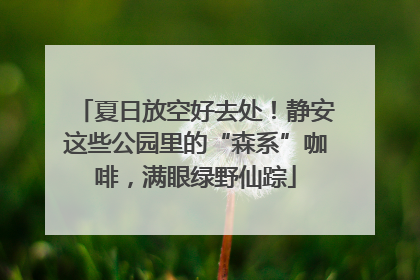 夏日放空好去处！静安这些公园里的“森系”咖啡，满眼绿野仙踪