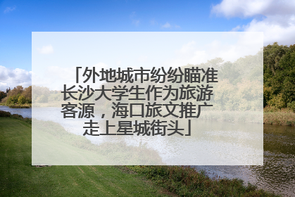 外地城市纷纷瞄准长沙大学生作为旅游客源，海口旅文推广走上星城街头