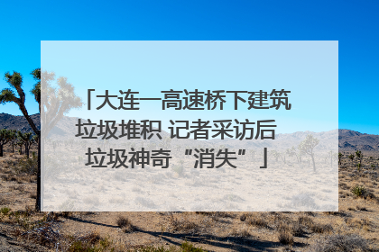 大连一高速桥下建筑垃圾堆积 记者采访后垃圾神奇“消失”