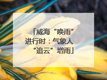 威海“唤雨”进行时：气象人“追云”增雨