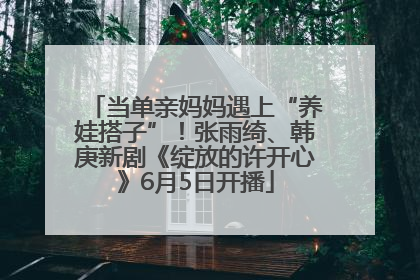 当单亲妈妈遇上“养娃搭子”！张雨绮、韩庚新剧《绽放的许开心》6月5日开播