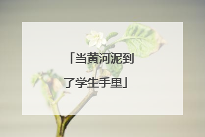 当黄河泥到了学生手里