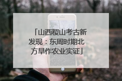 山西稷山考古新发现：东周时期北方旱作农业实证