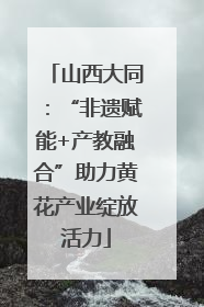 山西大同：“非遗赋能+产教融合”助力黄花产业绽放活力
