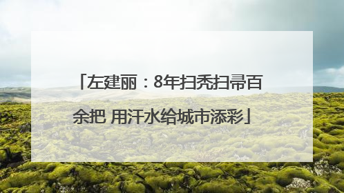 左建丽：8年扫秃扫帚百余把 用汗水给城市添彩
