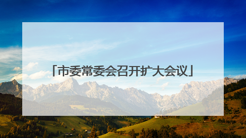 市委常委会召开扩大会议