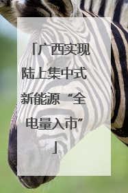 广西实现陆上集中式新能源“全电量入市”