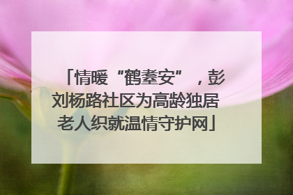 情暖“鹤耋安”，彭刘杨路社区为高龄独居老人织就温情守护网