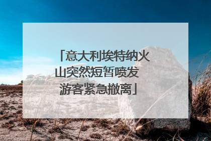 意大利埃特纳火山突然短暂喷发 游客紧急撤离