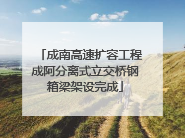 成南高速扩容工程成阿分离式立交桥钢箱梁架设完成