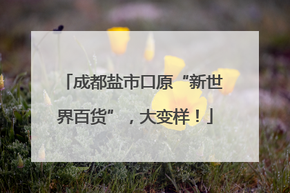 成都盐市口原“新世界百货”，大变样！
