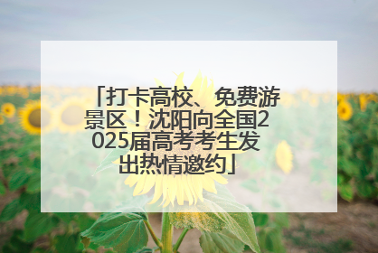 打卡高校、免费游景区！沈阳向全国2025届高考考生发出热情邀约