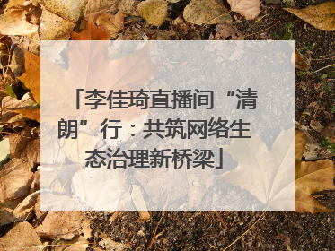 李佳琦直播间“清朗”行：共筑网络生态治理新桥梁