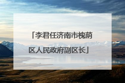 李君任济南市槐荫区人民政府副区长