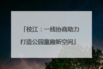 枝江：一线协商助力打造公园童趣新空间
