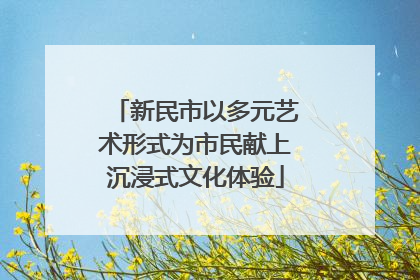 新民市以多元艺术形式为市民献上沉浸式文化体验