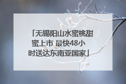 无锡阳山水蜜桃甜蜜上市 最快48小时送达东南亚国家