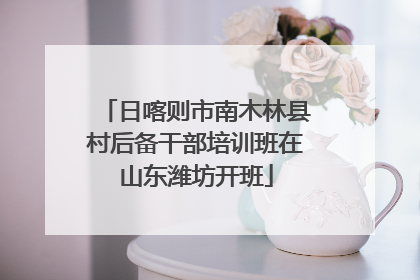 日喀则市南木林县村后备干部培训班在山东潍坊开班