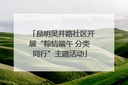 昆明吴井路社区开展“粽情端午 分类同行”主题活动