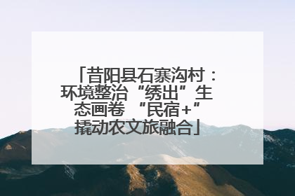 昔阳县石寨沟村：环境整治“绣出”生态画卷 “民宿+”撬动农文旅融合