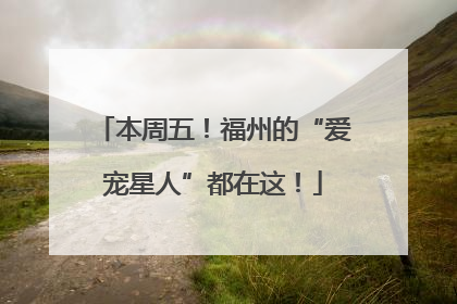本周五！福州的“爱宠星人”都在这！