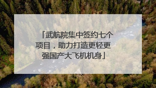 武航院集中签约七个项目，助力打造更轻更强国产大飞机机身