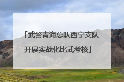 武警青海总队西宁支队开展实战化比武考核