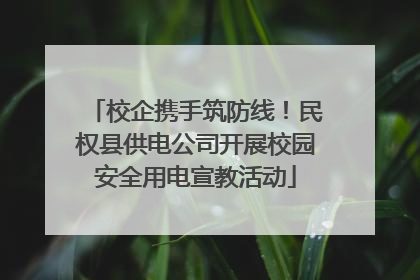 校企携手筑防线！民权县供电公司开展校园安全用电宣教活动