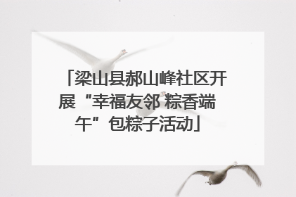 梁山县郝山峰社区开展“幸福友邻 粽香端午”包粽子活动
