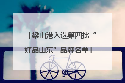 梁山港入选第四批“好品山东”品牌名单