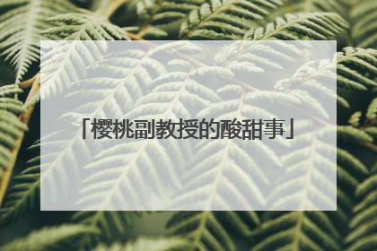 樱桃副教授的酸甜事