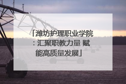 潍坊护理职业学院：汇聚职教力量 赋能高质量发展