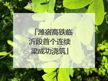 潍宿高铁临沂段首个连续梁成功浇筑