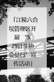 江陵六合垸管理区开展 “5.29计生协会员日”宣传活动