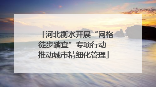 河北衡水开展“网格徒步踏查”专项行动 推动城市精细化管理