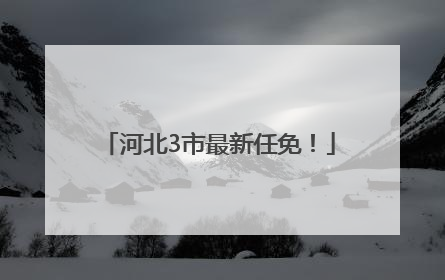 河北3市最新任免！
