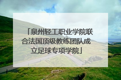 泉州轻工职业学院联合法国顶级教练团队成立足球专项学院